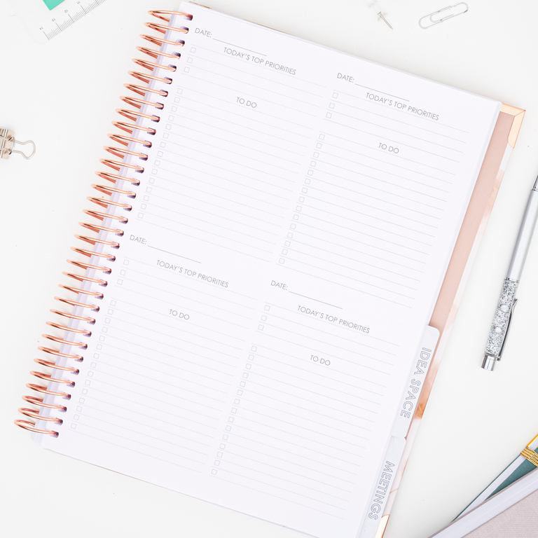 A4 Hardback Notebook: Frosted Flowers