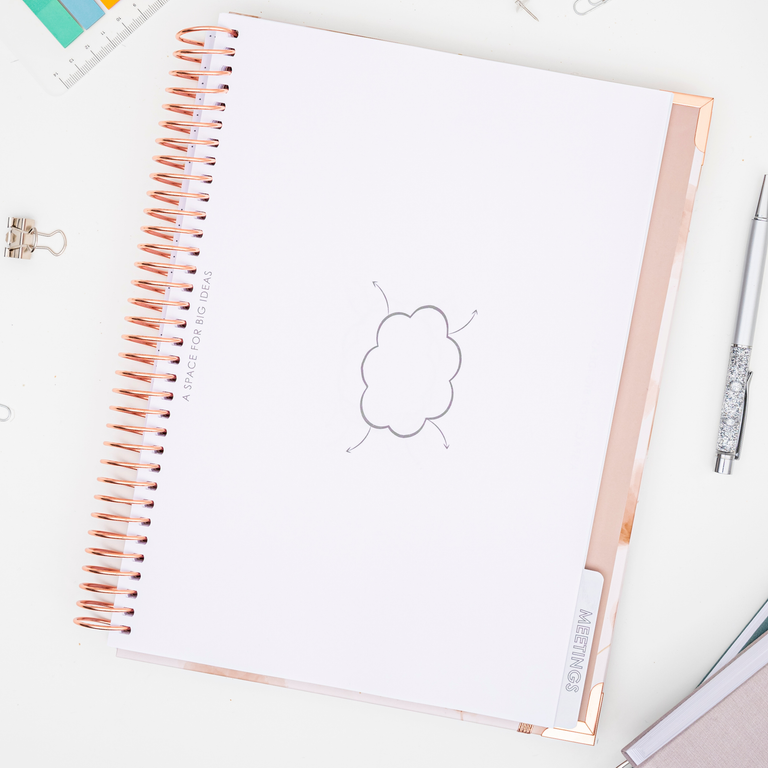 A4 Hardback Notebook: Frosted Flowers