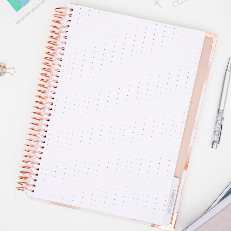 A4 Hardback Notebook: Frosted Flowers