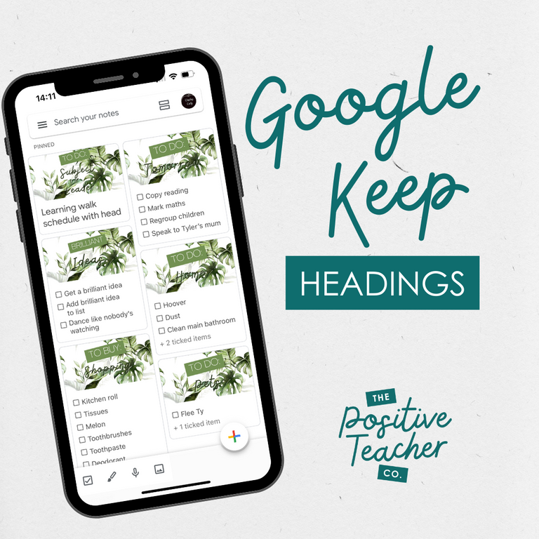 Tropical Leaf Google Keep Headings Download