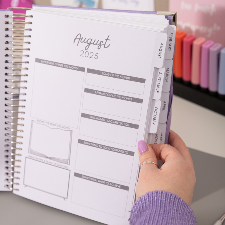 Daily Planner 2025|2026-Lilac Shimmer