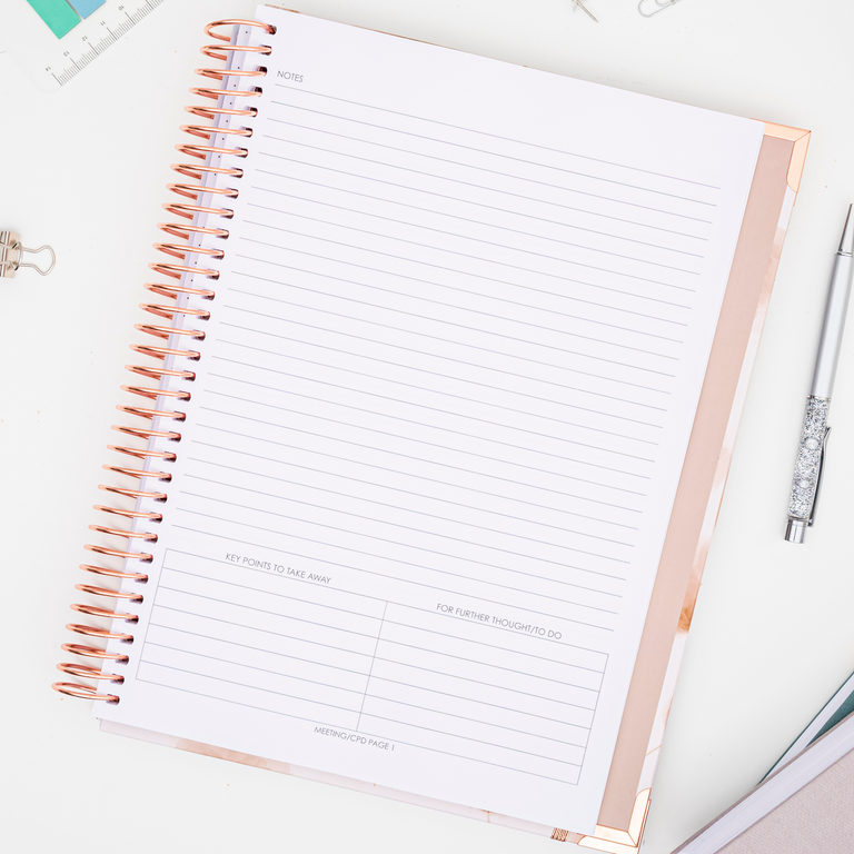 A4 Hardback Notebook: Frosted Flowers