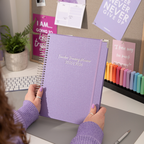 Teacher Training Planner 2025|2026- Lilac Shimmer