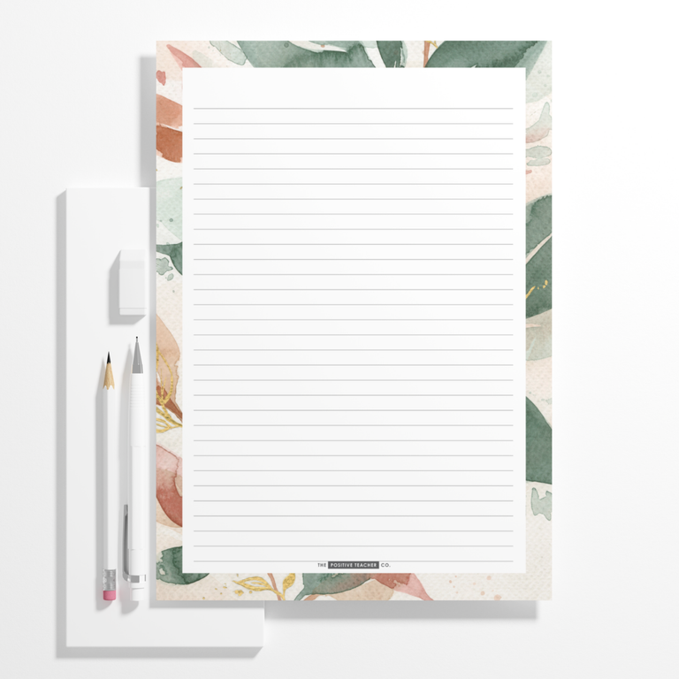 A4 Lined Pad- Flourish