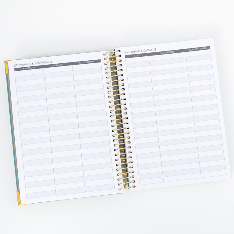 Sage Linen B5 Weekly Planner 2025