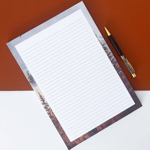 A4 Lined Pad- Golden Pine