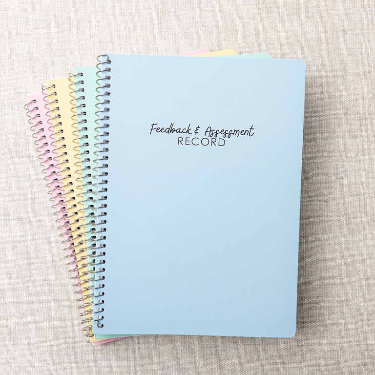 Notebook Assessment Feedback & Assessment Record (4 colours available)
