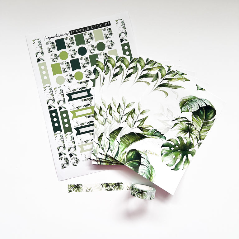 Plan With Me Pack: Tropical Leaves