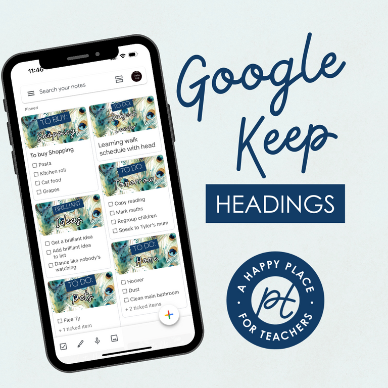 Plume Google Keep Headings Download