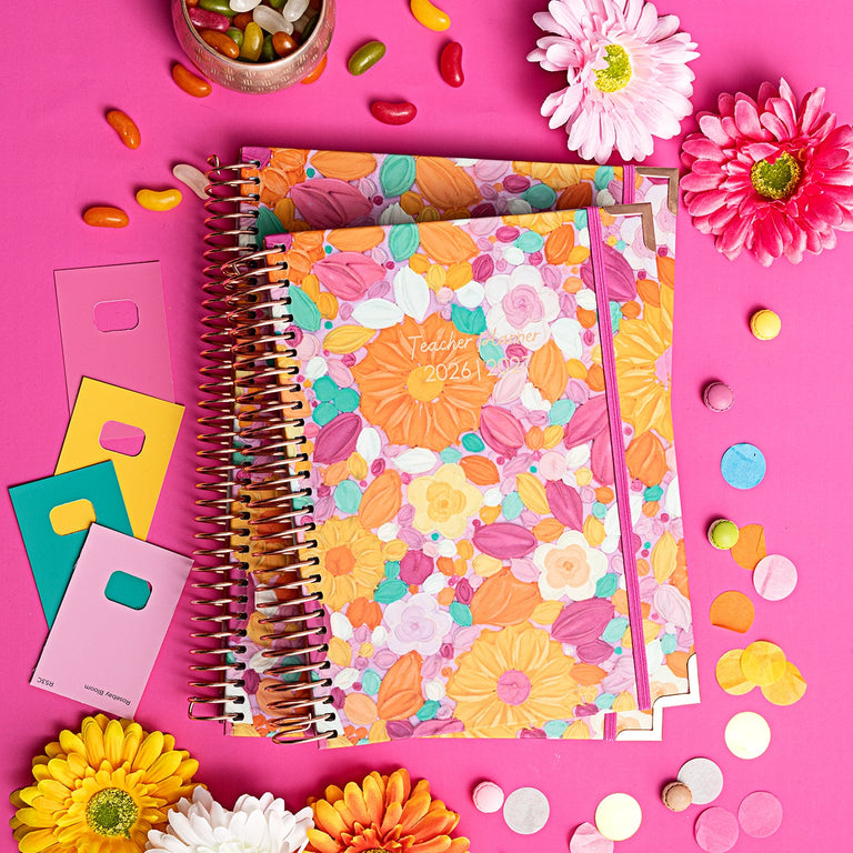 Teacher Planner 2026|2027- Frosted Flowers