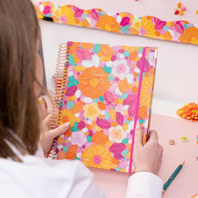 Teacher Planner 2026|2027- Frosted Flowers