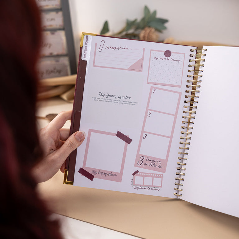 Teacher Planner 2026|2027- Burgundy
