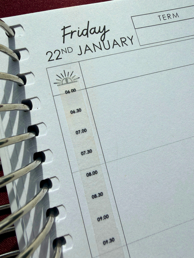 Daily Planner Time Strips