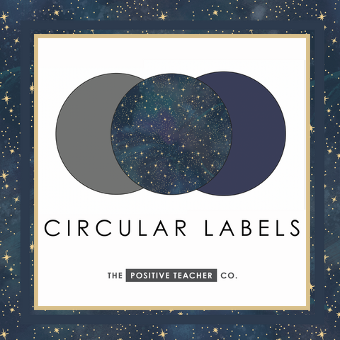 Starry Sky Circular Labels