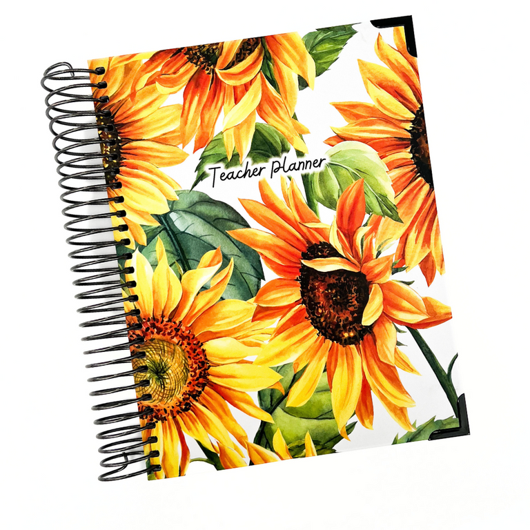 Undated Teacher Planner- Sunflowers