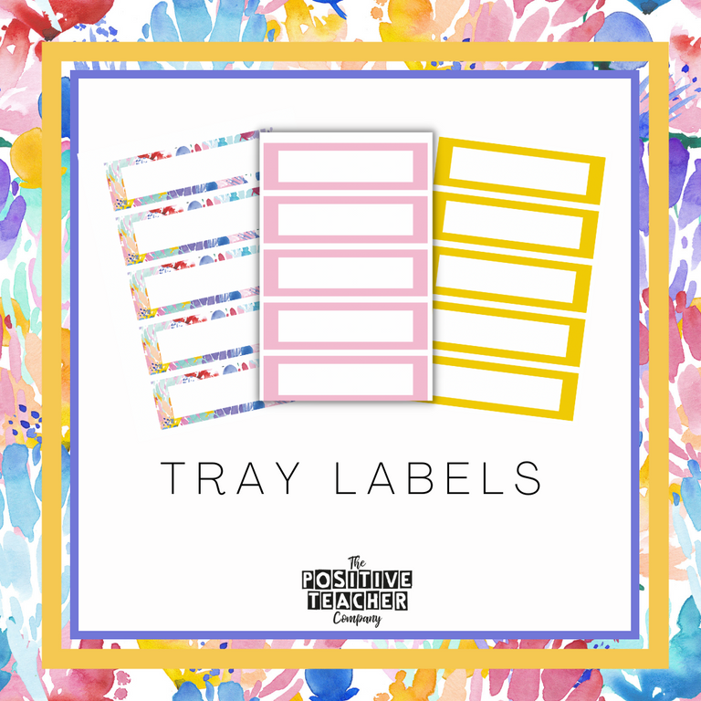 Coral Reef Tray Labels