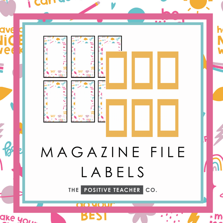 Good Vibes Magazine File Labels