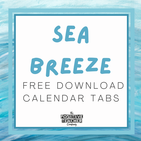 Sea Breeze Calendar Tab Template