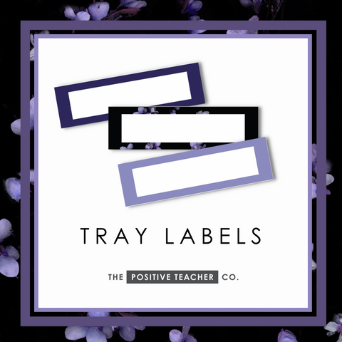 Midnight Petals Tray Labels