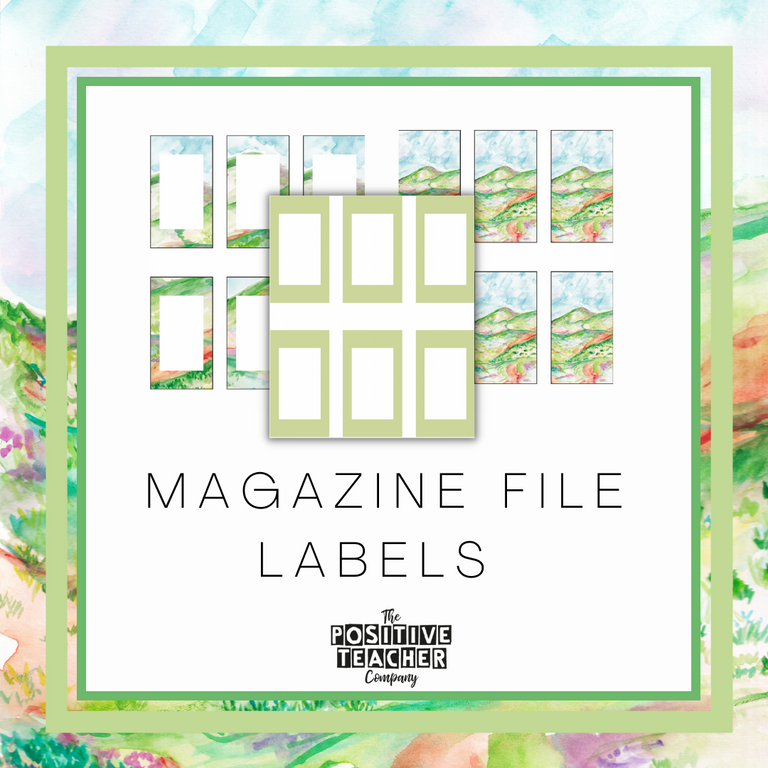 Rolling Hills Magazine File Labels