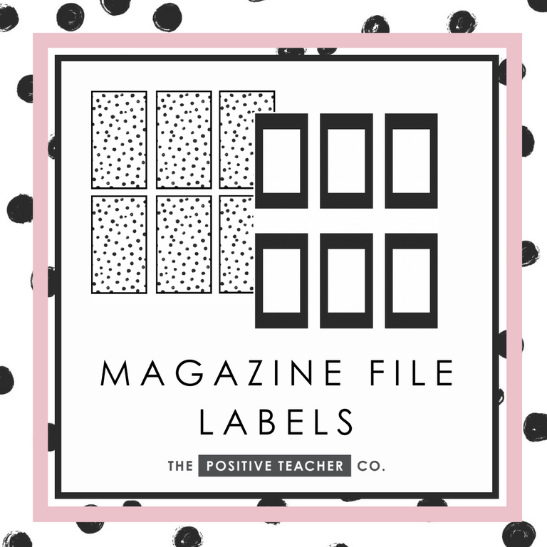 Polka Magazine File Labels