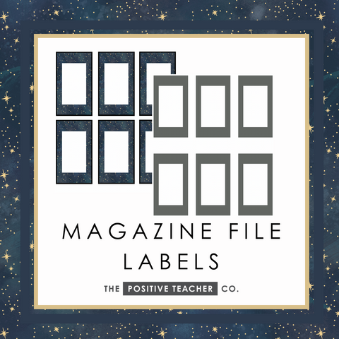 Starry Sky Magazine File Labels