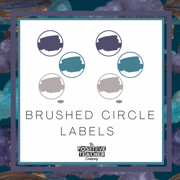 Midnight Adventure Brushed Circle Labels