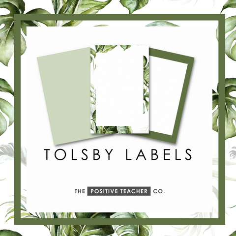 Tropical Leaves Tolsby Labels