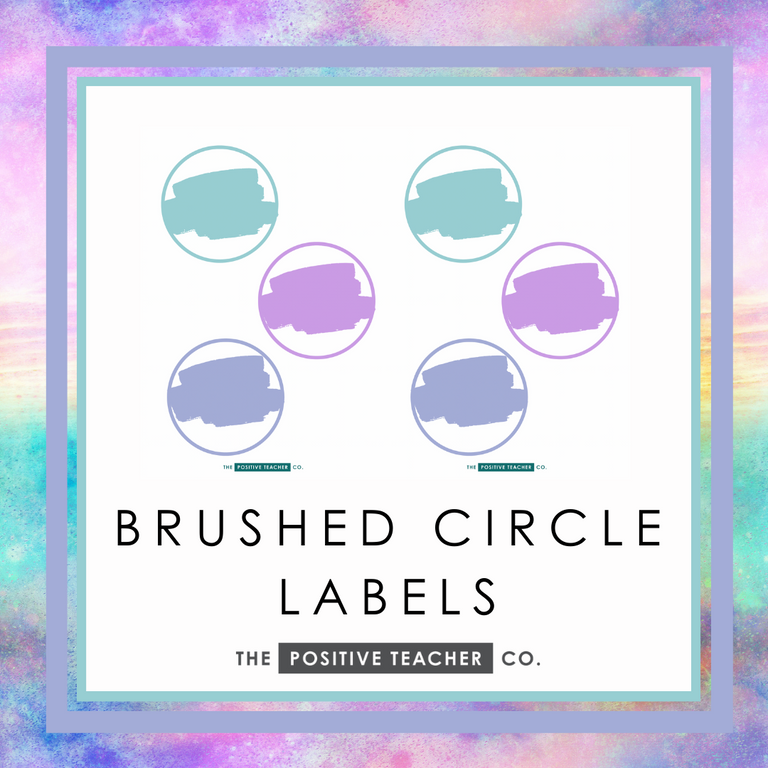 Cosmic Haze Brushed Circle Labels