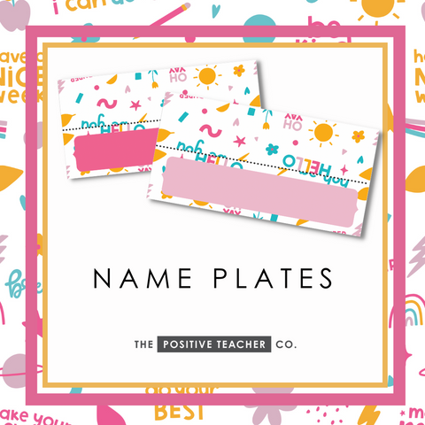Good Vibes Name Plates
