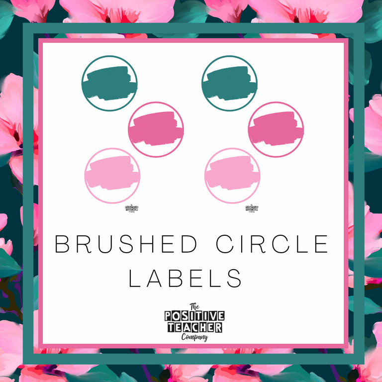 Blooms on the Vine Brushed Circle Labels
