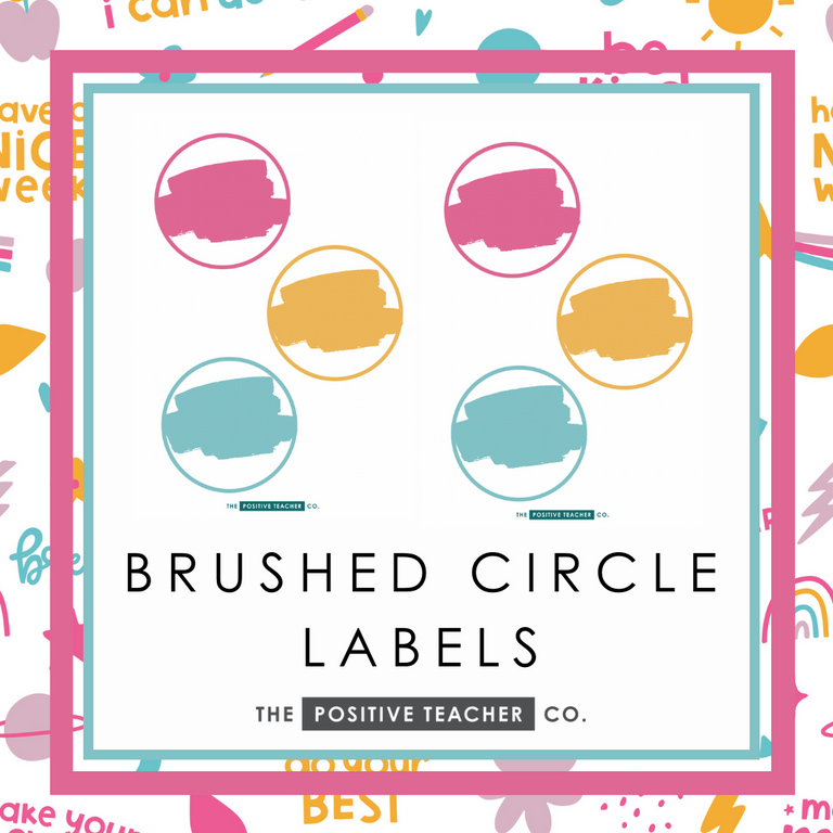 Good Vibes Brushed Circle Labels