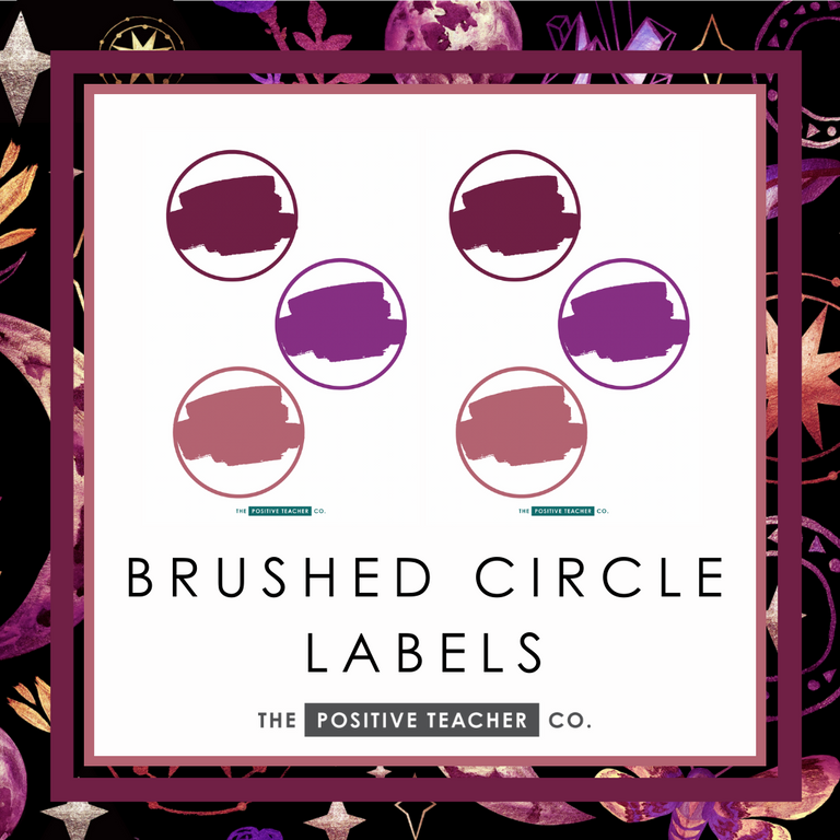 Mystic Night Brushed Circle Labels