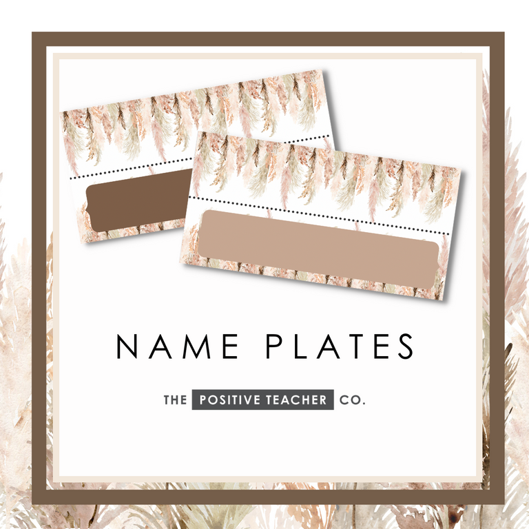 Pampas Name Plates