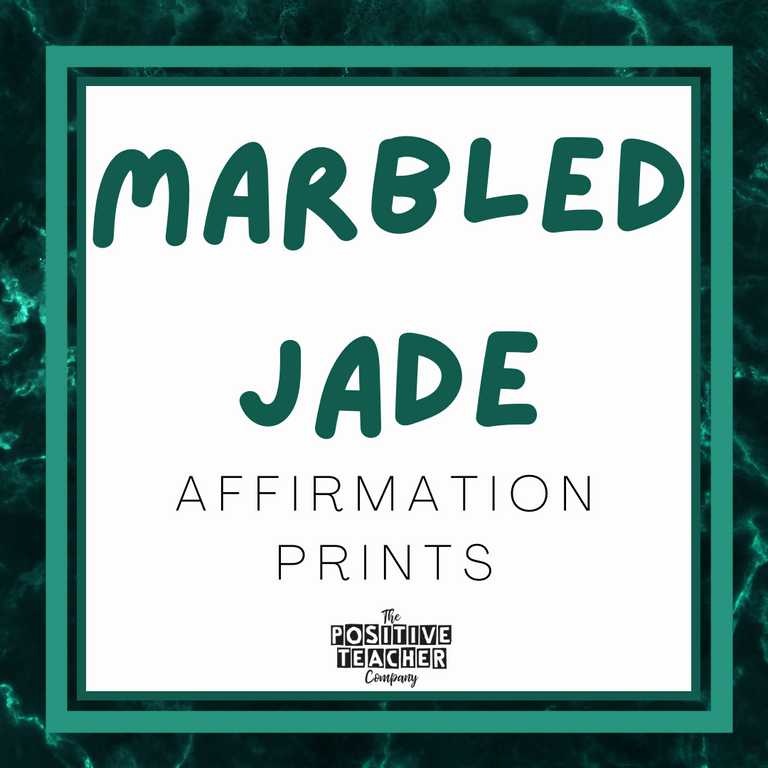 Marbled Jade Affirmation Prints