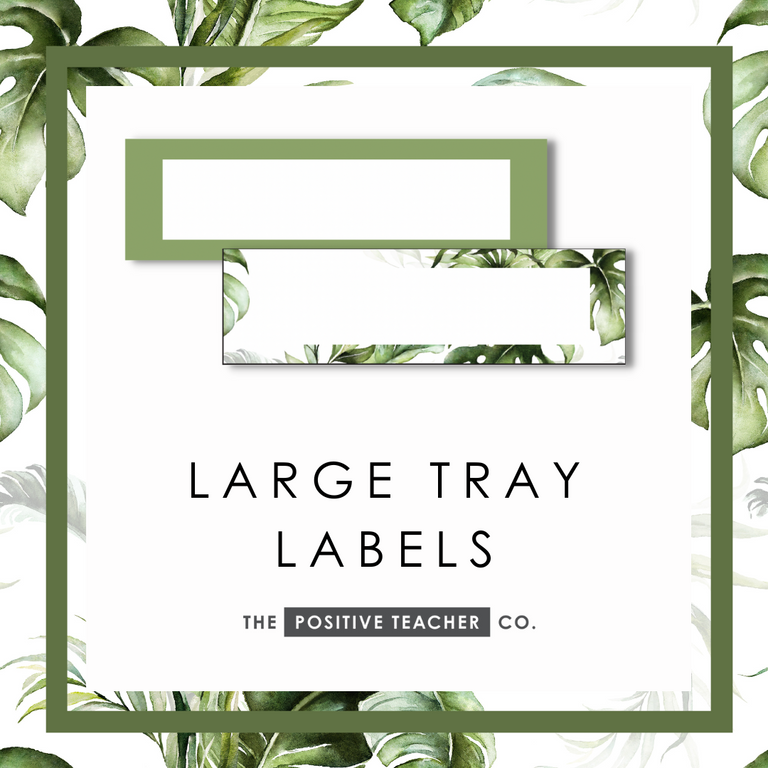 Tropical Leaves Large Labels
