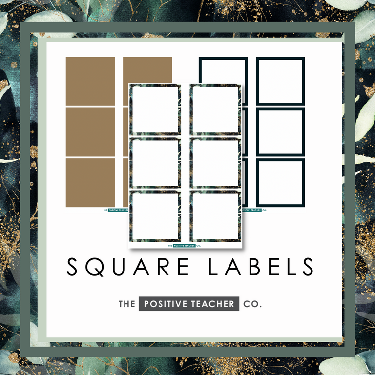 Emerald Forest Square Labels