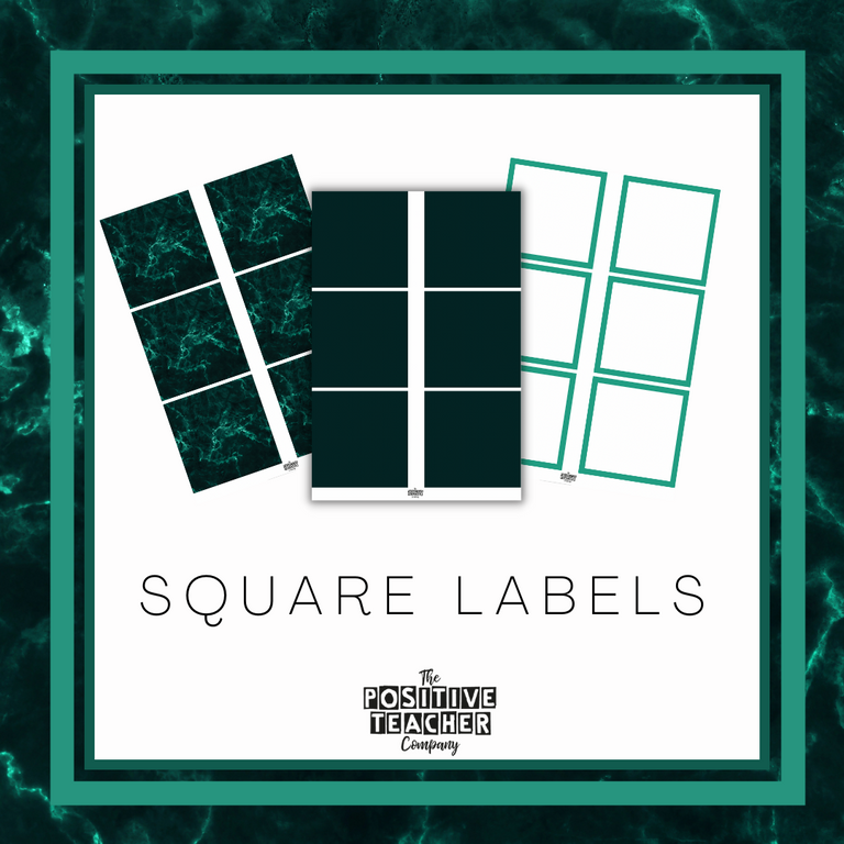 Marbled Jade Square Labels