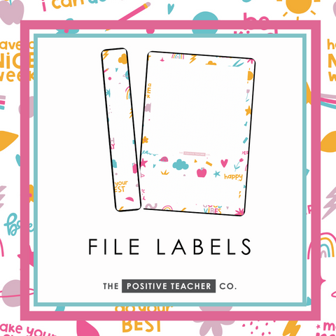 Good Vibes File Labels