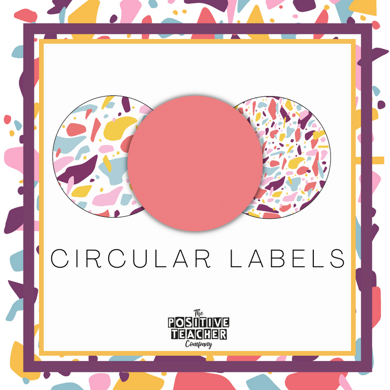 Terrazzo Circular Labels