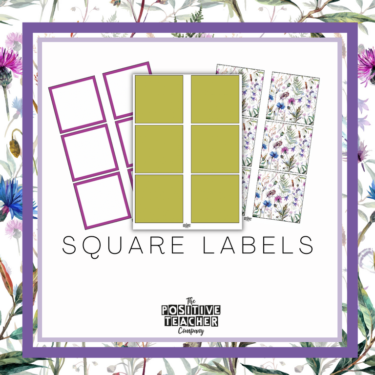 Highland Meadow Square Labels