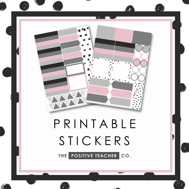 Polka Printable Stickers