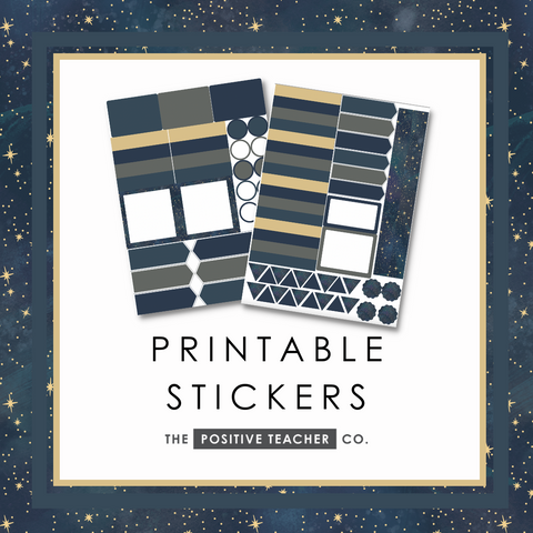 Starry Sky Printable Stickers
