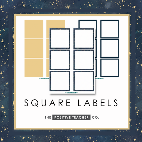 Starry Sky Square Labels