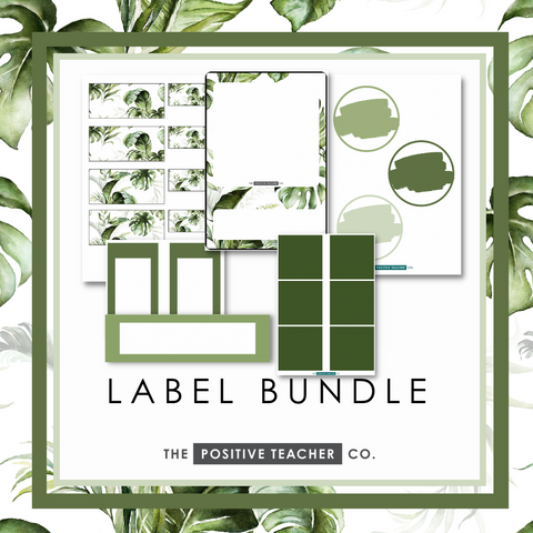 Tropical Leaves Label Bundle