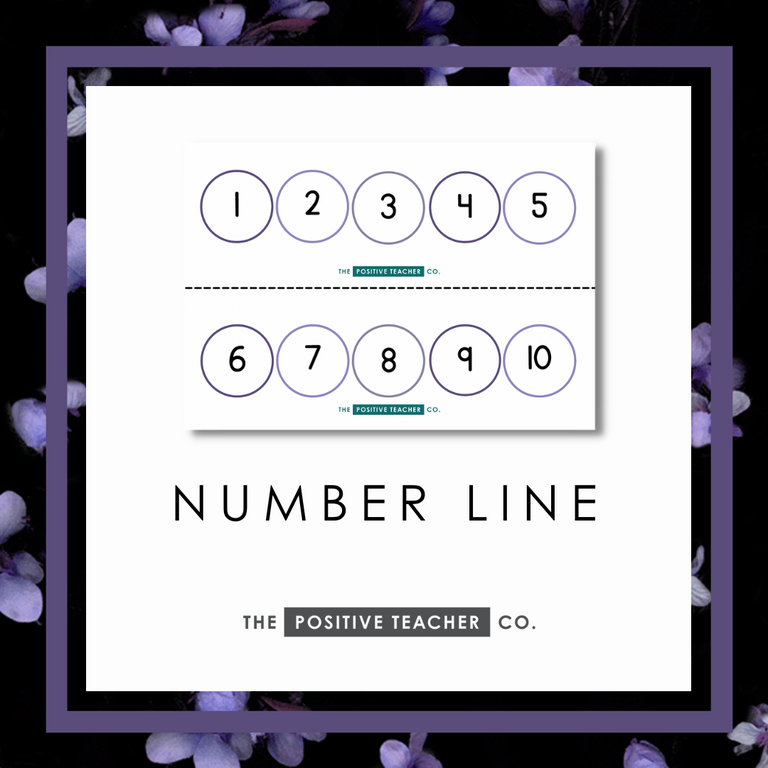 Midnight Petals Number Line