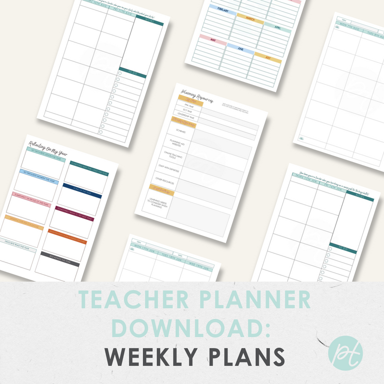 Teacher Planner Download: Weekly Plans