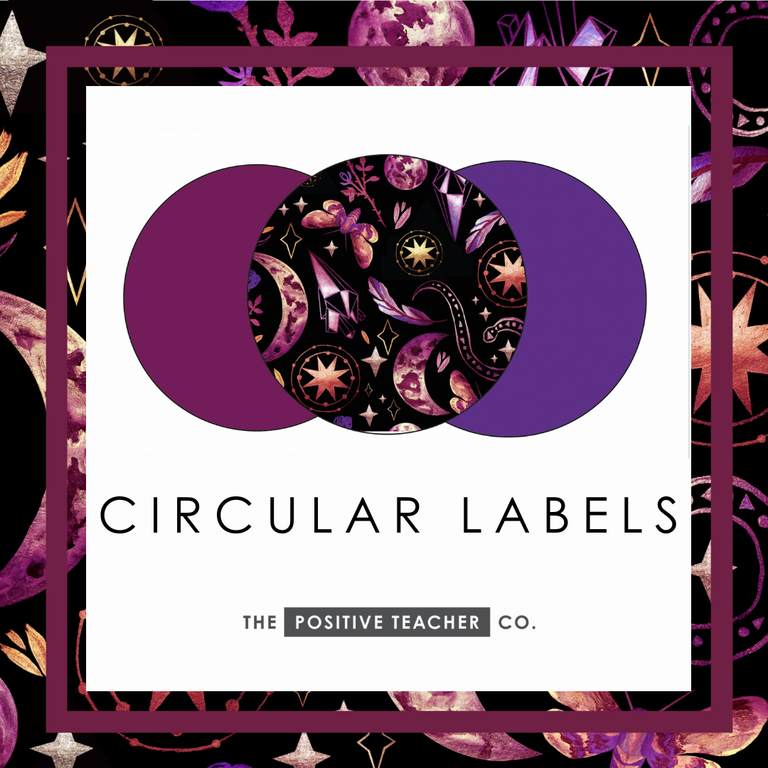 Mystic Night Circular Labels