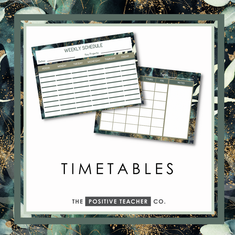Emerald Forest Timetables