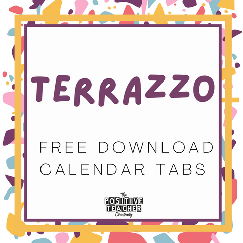 Terrazzo Calendar Tab Template